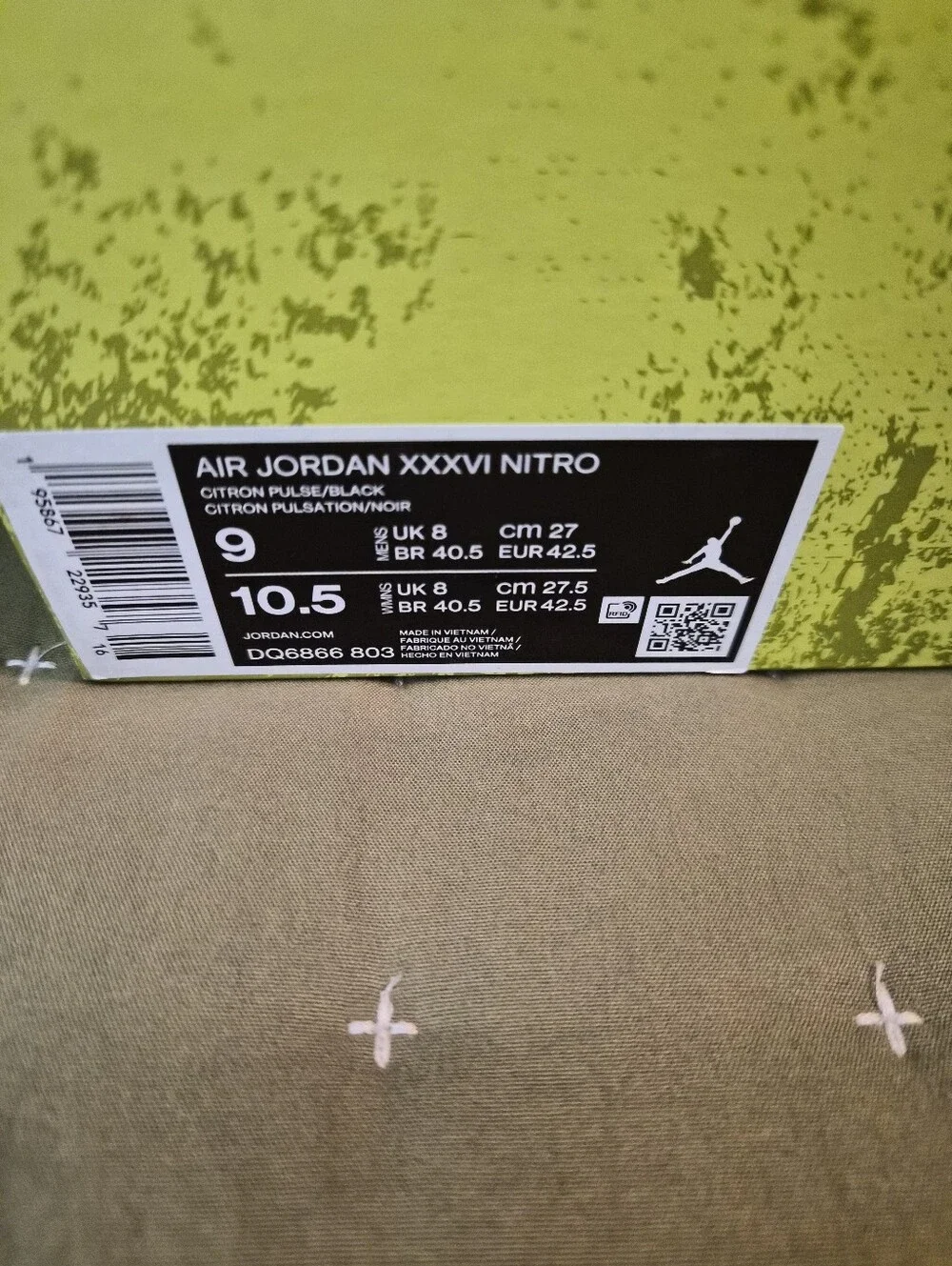 AIR JORDAN XXXVI NITRO TACO JAY SNEAKERS